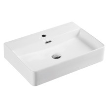Nueva 430mm Rectangular Ceramic Wall-Hung Basin With Overflow